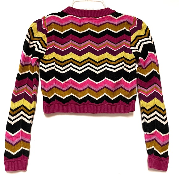 Missoni for Target Girls Chevron Cardigan Sweater Size Small Multicolor Zigzag - Picture 2 of 9